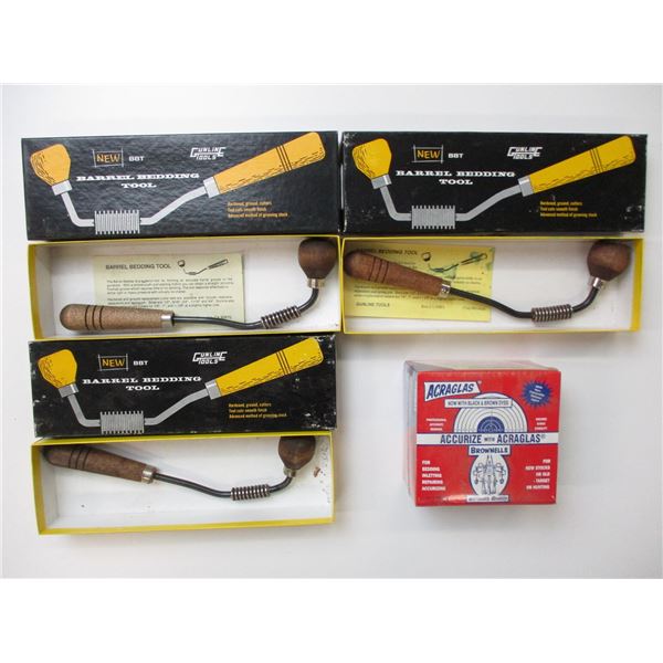 ASSORTED BARREL BEDDING TOOLS ETC