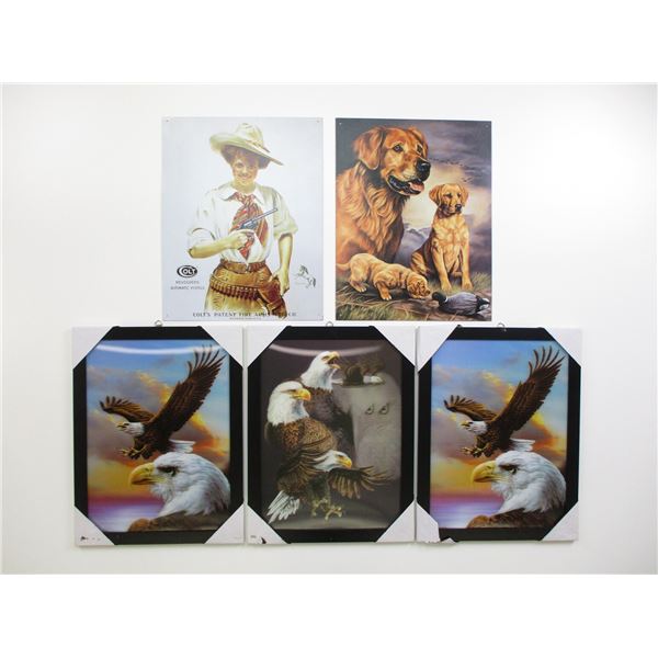 ASSORTED TIN SIGNS ETC