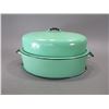 Image 1 : Green Enamelware Roaster- 20"L