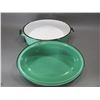 Image 2 : Green Enamelware Roaster- 20"L