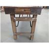 Image 3 : Primitive Wooden Bench With Folding Legs- 60"W X 18.5"H X 14.5"D