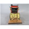 Image 2 : Signed Oscar Cortes Wells Fargo Mini Stagecoach- Hand Carved- 9"H- Base 13" X 6"