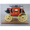 Image 4 : Signed Oscar Cortes Wells Fargo Mini Stagecoach- Hand Carved- 9"H- Base 13" X 6"