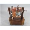 Image 4 : Miniature Saddle- "Now Where Did I Put That Little Bitty Horse"- 10"H- Base 10" X 7"