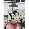 Image 4 : Hanging Hand Painted Kerosene Lamp- Crystals