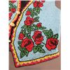 Image 3 : Ladies Floral Beaded Western Vest- Shell Buttons- 20" X 16"- Stand Not Included