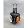 Image 1 : Large 4 Sided Kerosene RR Lantern- 17" X 9"