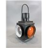 Image 2 : Large 4 Sided Kerosene RR Lantern- 17" X 9"