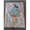 Image 1 : Signed Barbara Wagner 93 Laminated Paper On Board Picture- 40" X 30"