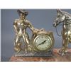 Image 2 : Cowboy And Horse Clock- Works- 11.5"H X Base 20.5" X 5"