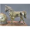 Image 3 : Cowboy And Horse Clock- Works- 11.5"H X Base 20.5" X 5"