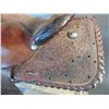 Image 4 : 14.5" Padded Seat Saddle- Tooled- Decent Sheepskin- Conchos- Damaged Horn- Been Modified- Fair Condi