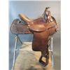 Image 7 : 14.5" Padded Seat Saddle- Tooled- Decent Sheepskin- Conchos- Damaged Horn- Been Modified- Fair Condi