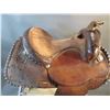 Image 8 : 14.5" Padded Seat Saddle- Tooled- Decent Sheepskin- Conchos- Damaged Horn- Been Modified- Fair Condi