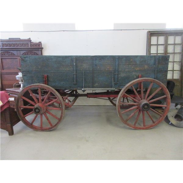 Bainf Freight Wagon- Rear Wheels 45"- Front Wheels 41"- Double Tree- Tongue- 10'6" X 38"- Wheels And