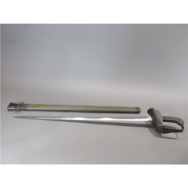 Marked LF + C 1918 And US 3160  Sword- Blade 35"- Handle 6.5"- Scabbard- Fair Condition