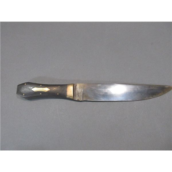 Coffin Handle Bowie Knife- Horseshoe Marked- 10.5" Blade- 5.5" Handle