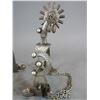 Image 2 : Marked E Garcia Silver Inlaid Spurs- Elko Star Pattern- 1.5" Bands- 2.5" Shanks- 14 Point Rowels Wit