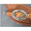 Image 3 : Marked Cary Schwarz Basket Stamped Spur Straps- Silver Conchos And Hardware Marked Marsh- 2" Conchos