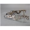 Image 2 : Unmarked Herrera Silver Inlaid Bit- Santa Barbara Cheek- Loose Jaw Spade Mouth- Double Slobber Chain