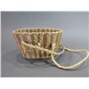 Image 1 : Pine Needle Purse/Basket With Handles- 5.5"H X 9.5"W X 6"D- Good Condition