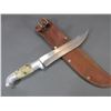 Image 2 : Unmarked Ruana Knife With Letter Of Authenticity- Rudy Built This Knife Between 1938 And 1943- Sheat
