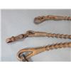 Image 3 : Caramel Colored Rawhide Chuca Family Romel Reins- GM Pattern- 30 Plait- 101"- Stamped Popper- New Co