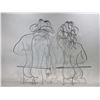 Image 1 : Cowboy And Cowgirl Metal Towel Racks- 38"
