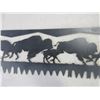Image 3 : Plasma Cut 1 Man Saw- Buffalo Scene- 51" X 8"