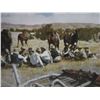 Image 3 : Signed LA Huffman Photo "Waiting For The Irons To Heat"- Coffrins Old West Gallery Miles City Montan