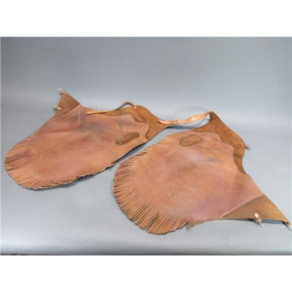 Unmarked Chinks- Roughout Yokes- 28"L- 40" Waist With Plenty of Adjustment- Good Condition