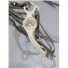 Image 6 : 2 Old Headstalls From The Billy Hobblitt Estate- 2 Old Iron Bits- 1 With a Horsehead Conchos