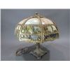 Image 3 : Old Slag Glass Electric Table Lamp-
