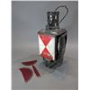 Image 2 : Osemeka Swiss Railroad Lantern- 18.5"H X 7.5" X 7.5"- Broken Lens