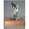 Image 6 : Signed And Numbered David Lemon Bronze- 19/30- "Testing The Waters"- 12"H X Base 10"X8"