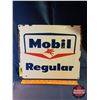 Image 1 : "Mobil Regular" Single Sided Enamel Sign (12"H x 14"W) (See Pics!)