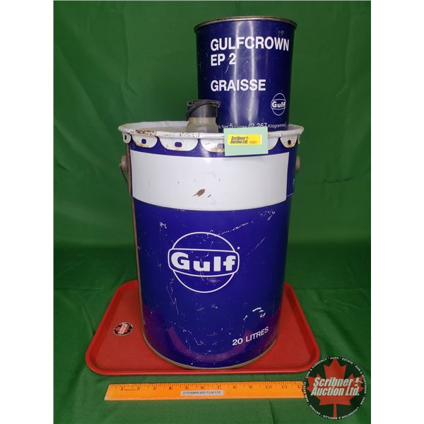 GULF Combo (20Litre Oil Pail & 1 Gal Grease Pail) (15