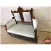 Image 2 : Victorian Eastlake Settee (Blue) (43"H x 53"W) (See Pics!)