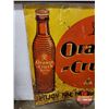 Image 2 : Single Sided Tin Sign "Drink Orange Crush" "Enjoy The Fresh Taste" (34"H x 35"W) (See Pics!)