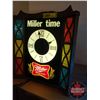 Image 2 : Light Up Beer Clock "Miller High Life" "Miller Time" (12"H x 10-1/2"W x 5"D) (See Pics!)