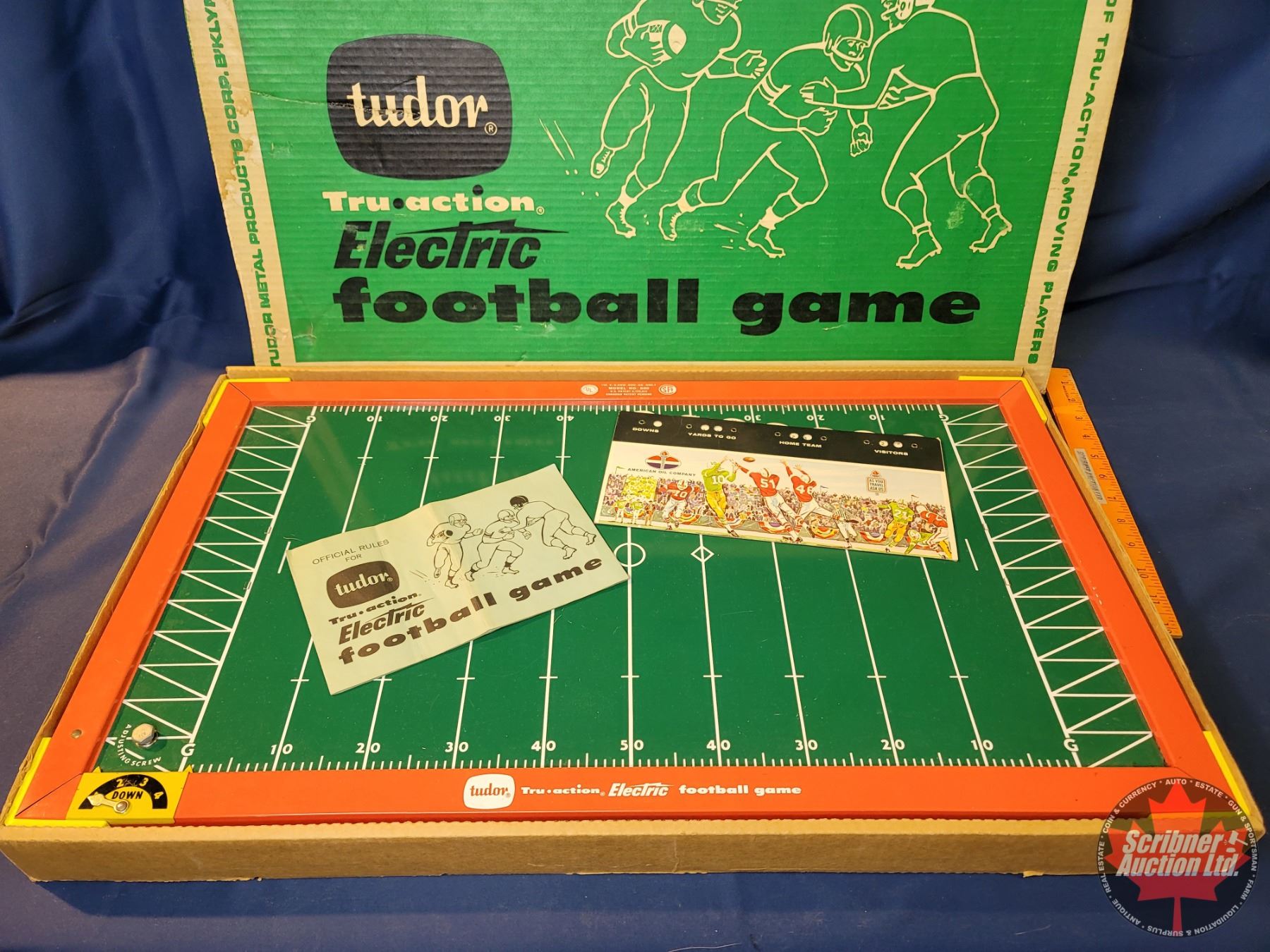 "TUDOR" Tru Action Electric Football Game with Original Box! (See Pics!)