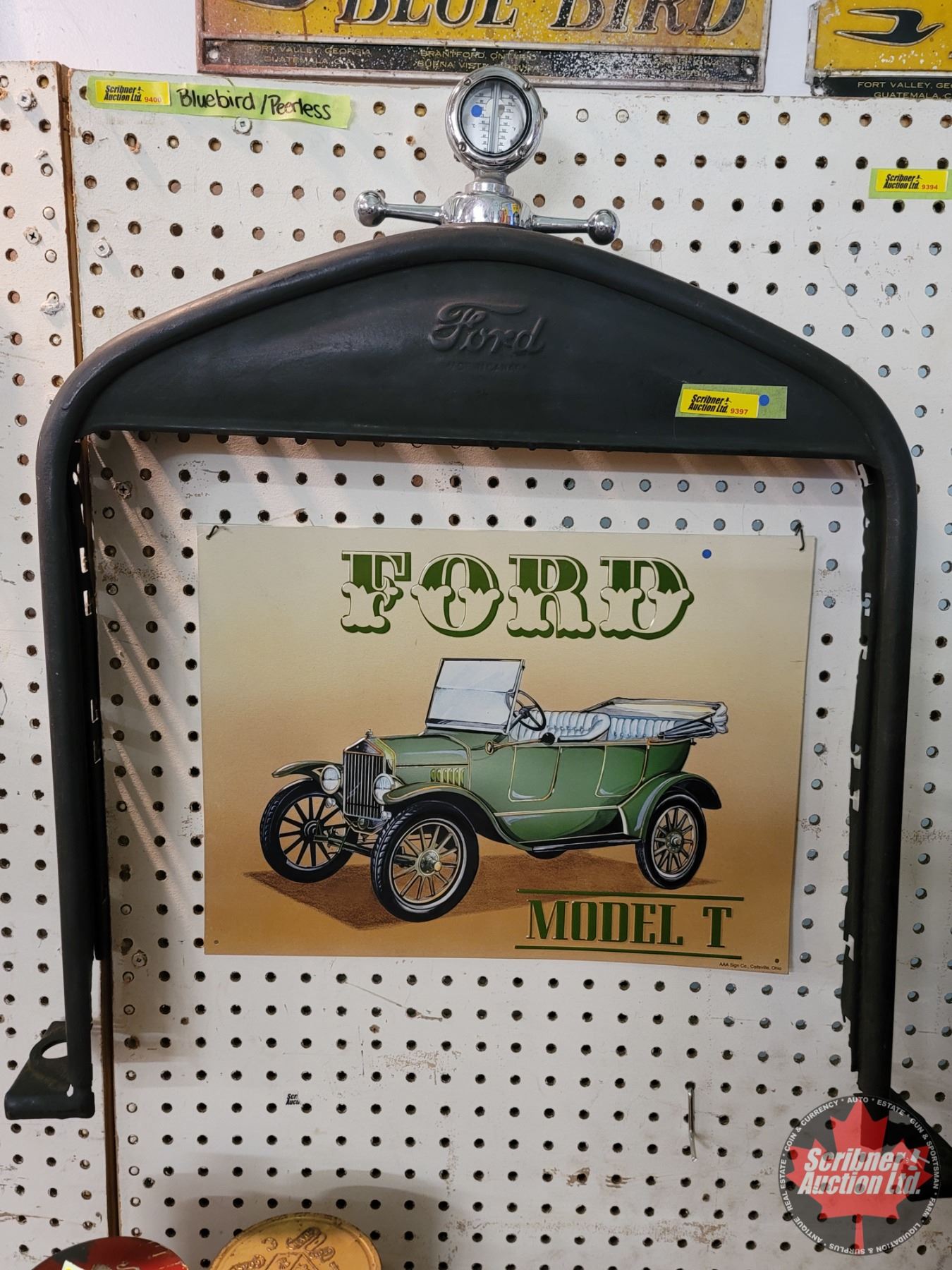 Model T Signs Model T Radiator Shroud with Thermometer, Rad Cap, Single Sided Tin ...
