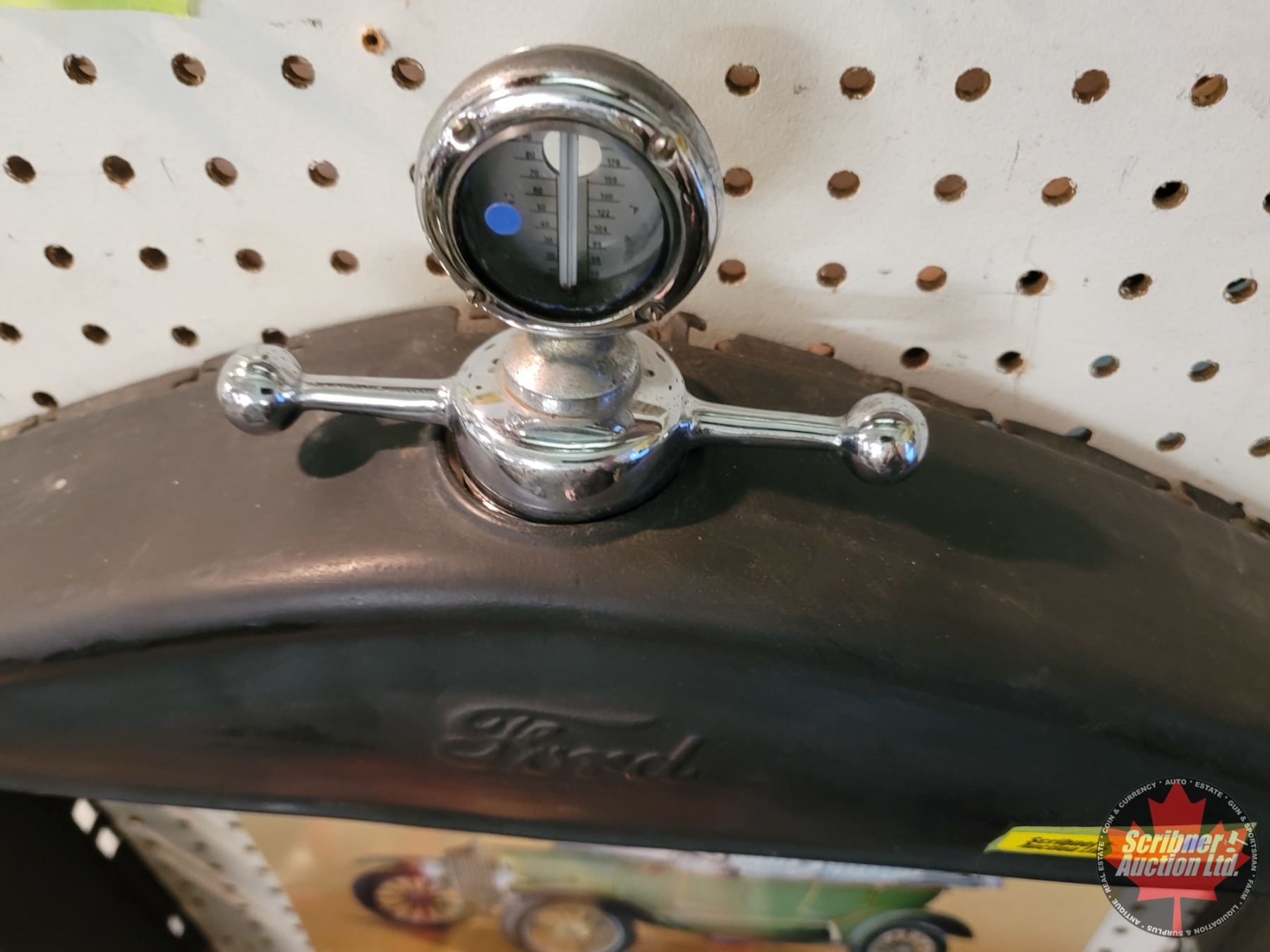 Model T Signs Model T Radiator Shroud with Thermometer, Rad Cap, Single Sided Tin ...