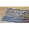 Image 2 : Double Sided Tin Sign "Don's Auto Parts" (8"H x 24"W) (See Pics!)