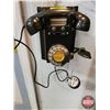 Image 1 : Rotary Wall Phone (Black) w/Instructions & Head Set (See Pics!)