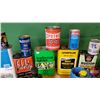 Image 3 : Tray Lot - Garage Theme (Leak Stop Tin, British American Paint Co. Varnish Tin, Spot Oil Additive (F