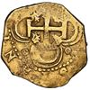 Image 2 : Seville, Spain, gold cob 2 escudos, Phillip II or III, assayer not visible (B below mintmark S to le