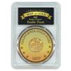 Image 1 : Double pinch of natural gold nuggets from the S.S. Central America (1857) in PCGS slab with label sh