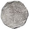 Image 2 : Potosi, Bolivia, cob 8 reales, Philip II, assayer A, Grade 2.