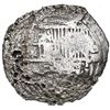 Image 1 : Potosi, Bolivia, cob 8 reales, Philip II, assayer not visible (5th-period B), borders of x's on both